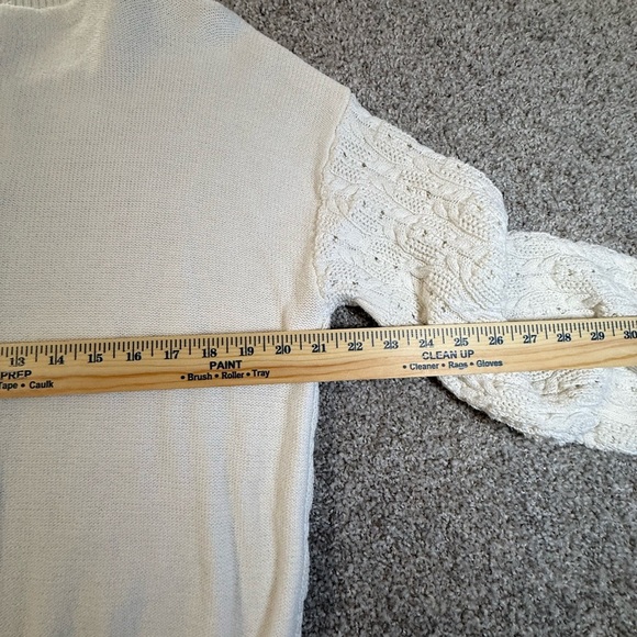 Time and Tru Chunky Textured Off White Knit Cardigan Sweater – Women’s XL - Picture 7 of 7